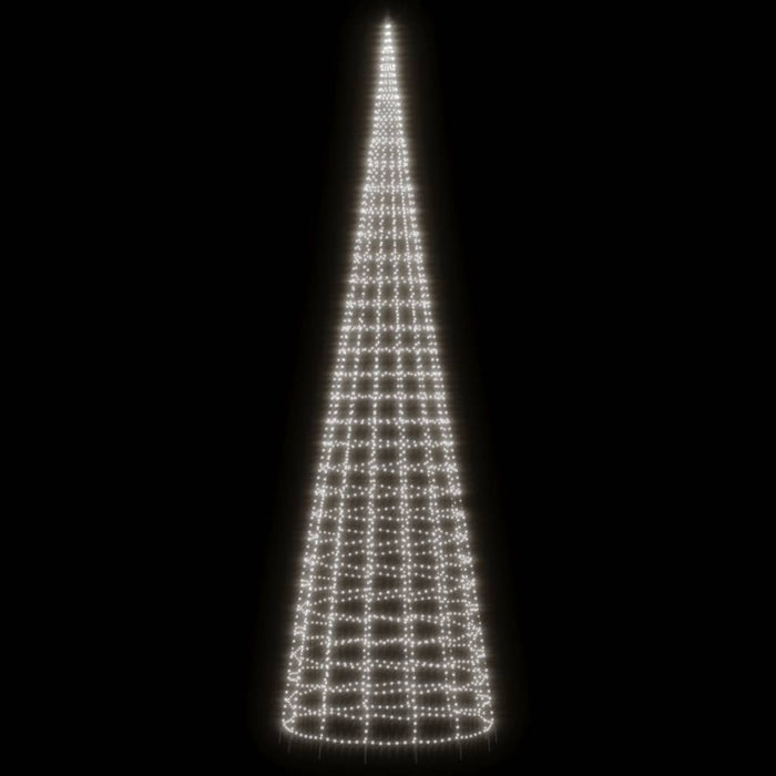 Luce Albero di Natale su Pennone 3000LED Bianco Freddo 800cm 358121