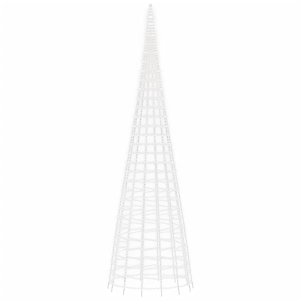 Luce Albero di Natale su Pennone 3000LED Bianco Freddo 800cm 358121