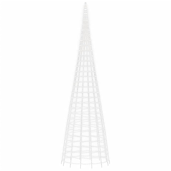 Luce Albero di Natale su Pennone 3000LED Bianco Freddo 800cm 358121