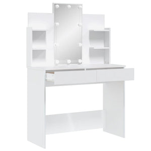 Toeletta con Luci LED Bianco 96x40x142 cm 837892