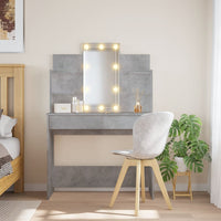 Toeletta con Luci LED Grigio Cemento 96x40x142 cmcod mxl 82568