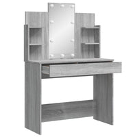 Toeletta con Luci LED Grigio Sonoma 96x40x142 cm 837898