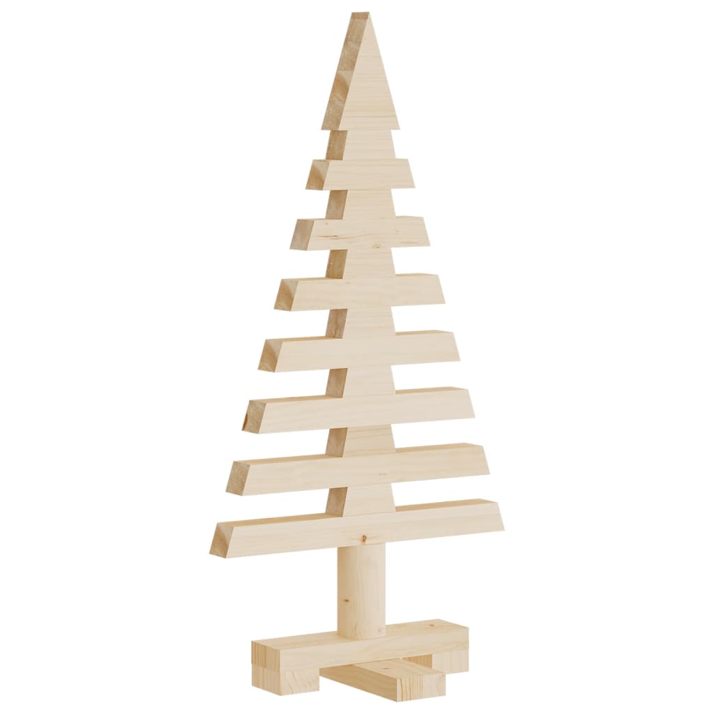 Alberi di Natale Decorativi in Legno 3pz Legno Massello di Pino 3200672