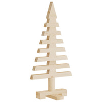 Alberi di Natale Decorativi in Legno 3pz Legno Massello di Pino 3200672