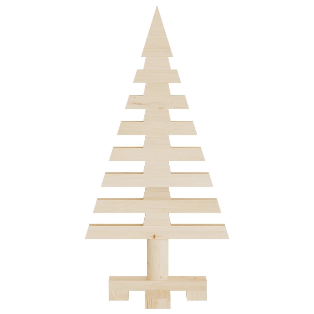 Alberi di Natale Decorativi in Legno 3pz Legno Massello di Pino 3200672