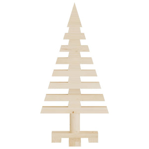 Alberi di Natale Decorativi in Legno 3pz Legno Massello di Pino 3200672