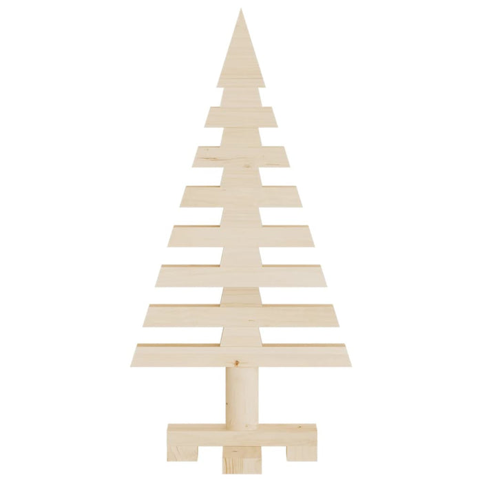 Alberi di Natale Decorativi in Legno 3pz Legno Massello di Pino 3200672