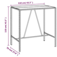 Set Bar da Giardino 5 pz con Cuscini in Polyrattan Marrone 3200655