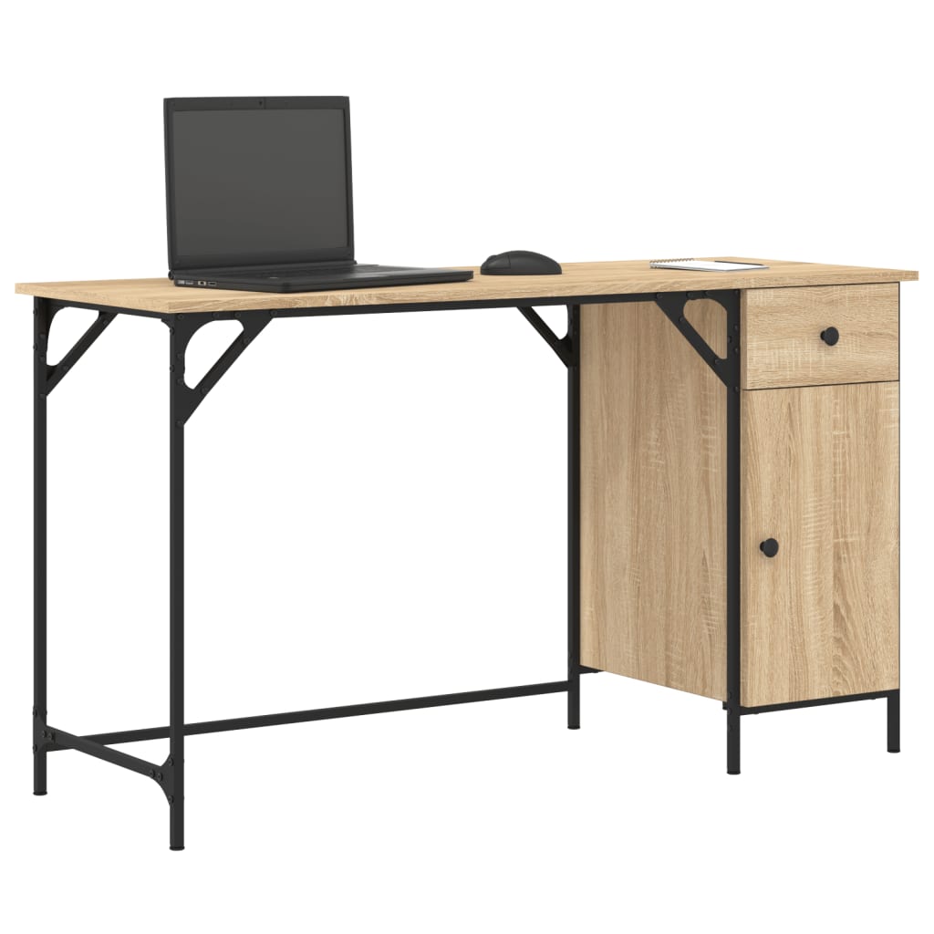 Scrivania Computer Rovere Sonoma 131x48x75 cm Legno Multistratocod mxl 83719