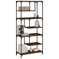 Libreria Rovere Fumo 81x36x176 cm in Legno Multistratocod mxl 83600