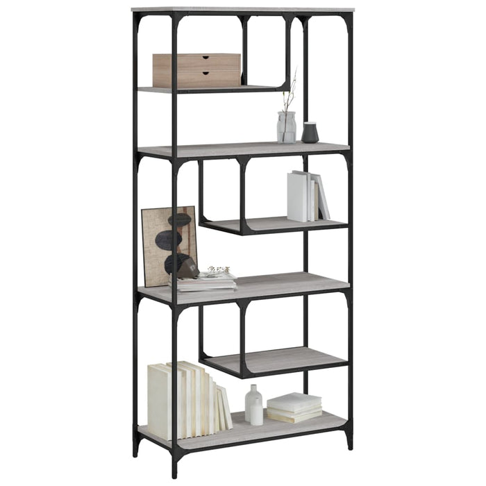 Libreria Grigio Sonoma 81x36x176 cm in Legno Multistratocod mxl 107534