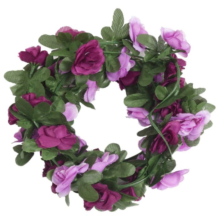 Ghirlande Fiori Artificiali 6 pz Viola Chiaro Primaverile 250cm 359037