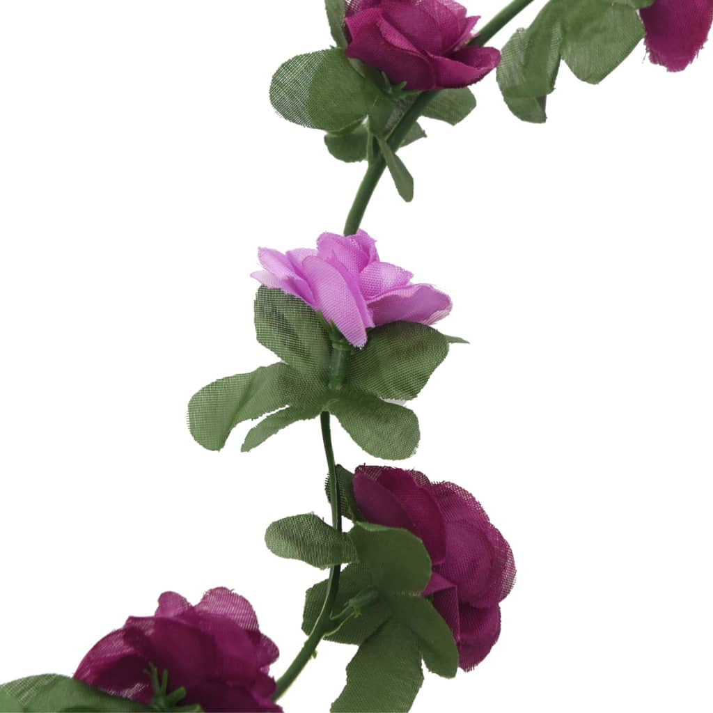 Ghirlande Fiori Artificiali 6 pz Viola Chiaro Primaverile 250cm 359037