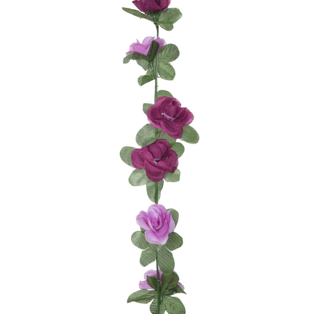 Ghirlande Fiori Artificiali 6 pz Viola Chiaro Primaverile 250cm 359037