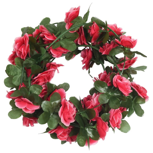 Ghirlande Fiori Artificiali 6 pz Rosa Rossa Primaverile 250cm 359039