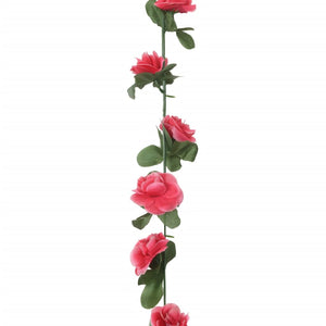 Ghirlande Fiori Artificiali 6 pz Rosa Rossa Primaverile 250cm 359039