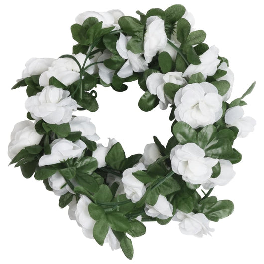 Ghirlande Fiori Artificiali 6 pz Bianco Primaverile 250cm 359042