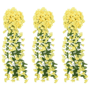 Ghirlande Fiori Artificiali 3 pz Giallo 85cmcod mxl 82783