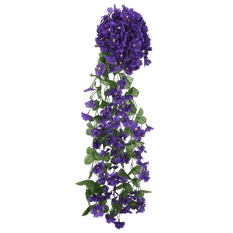 Ghirlande Fiori Artificiali 3 pz Viola Scuro 85cm 359049