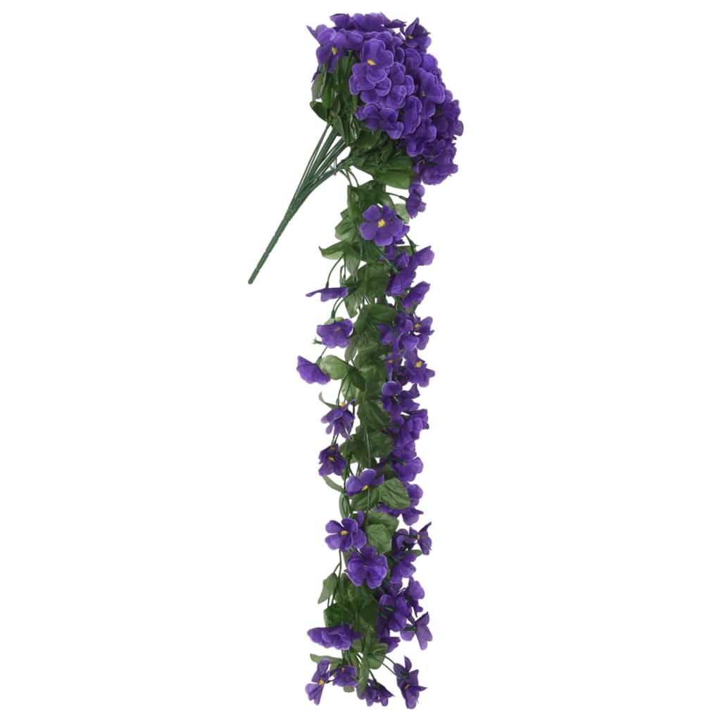 Ghirlande Fiori Artificiali 3 pz Viola Scuro 85cm 359049