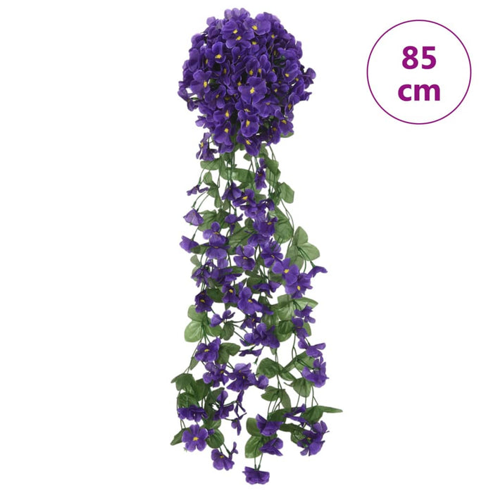 Ghirlande Fiori Artificiali 3 pz Viola Scuro 85 cm 359049