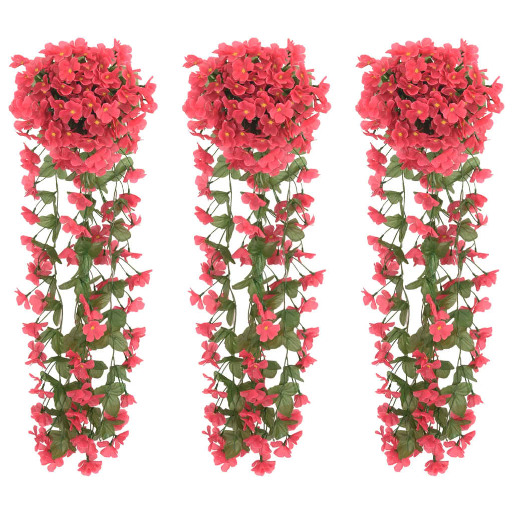 Ghirlande Fiori Artificiali 3 pz Rosa 85cm 359051