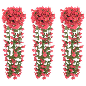 Ghirlande Fiori Artificiali 3 pz Rosa 85cm 359051