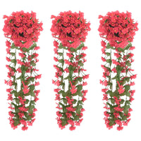 Ghirlande Fiori Artificiali 3 pz Rosa 85cmcod mxl 130714