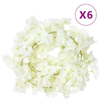 Ghirlande Fiori Artificiali 6 pz Bianco 180cmcod mxl 130713