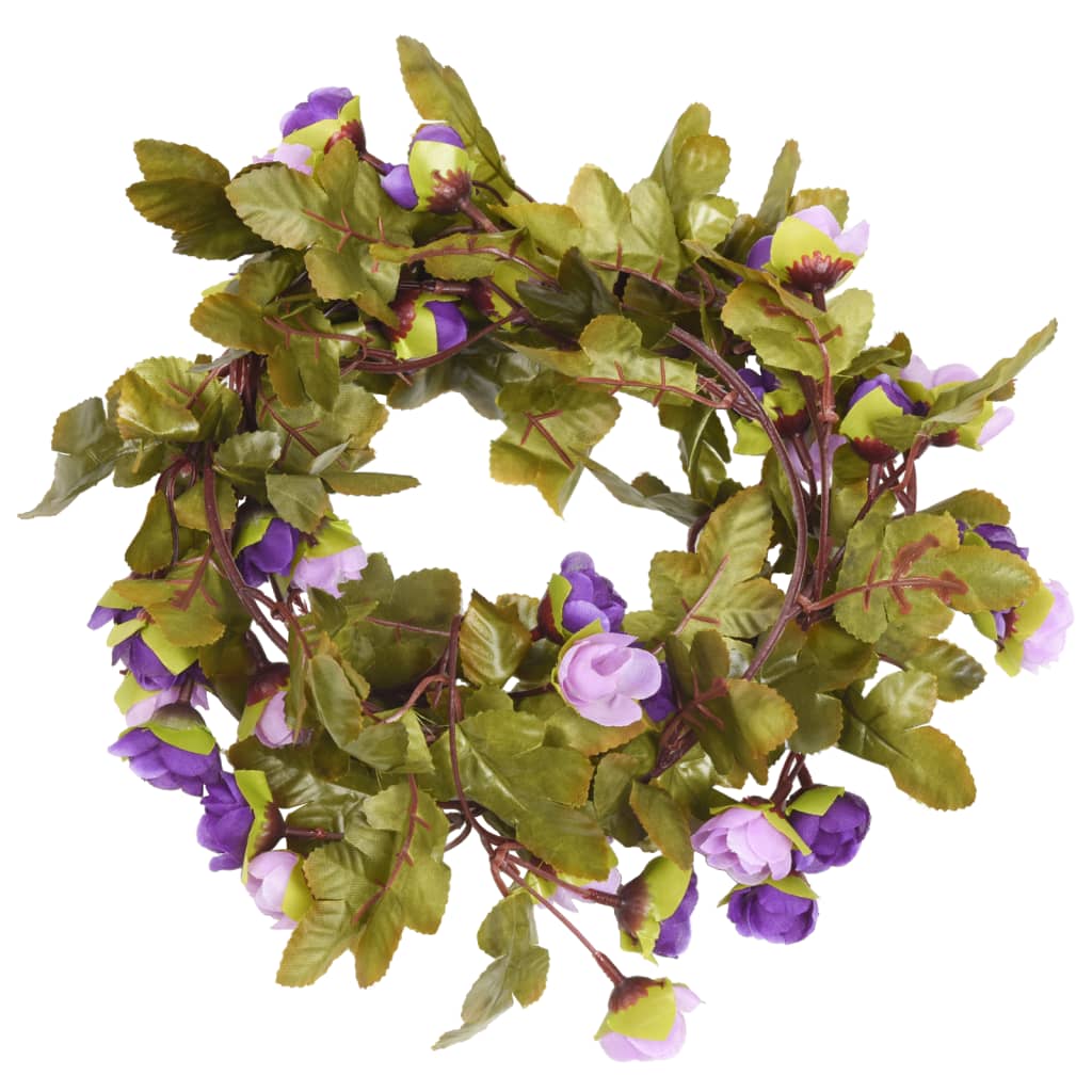 Ghirlande Fiori Artificiali Natale 6 pz Viola Chiaro 215 cm 359060