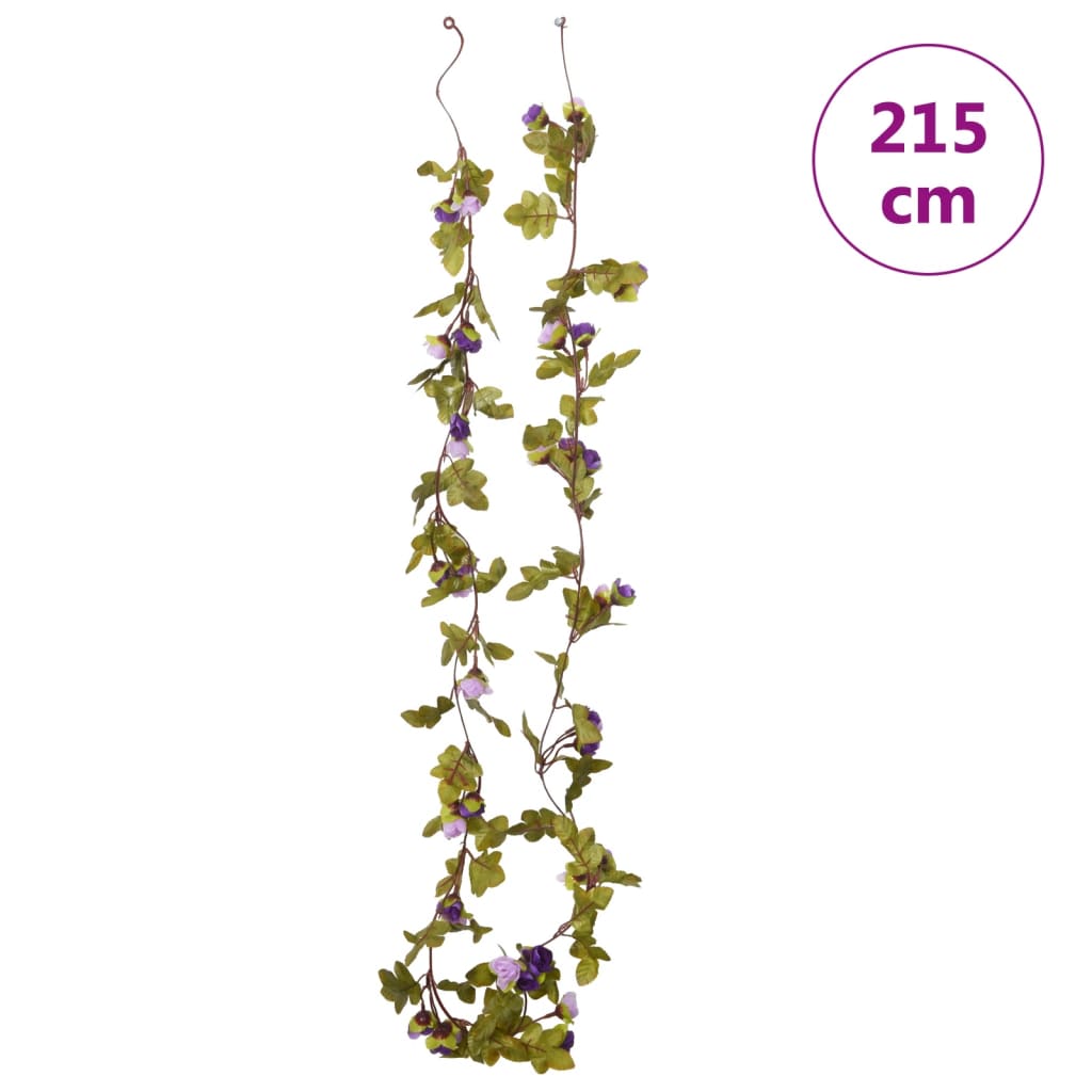 Ghirlande Fiori Artificiali Natale 6 pz Viola Chiaro 215 cm 359060