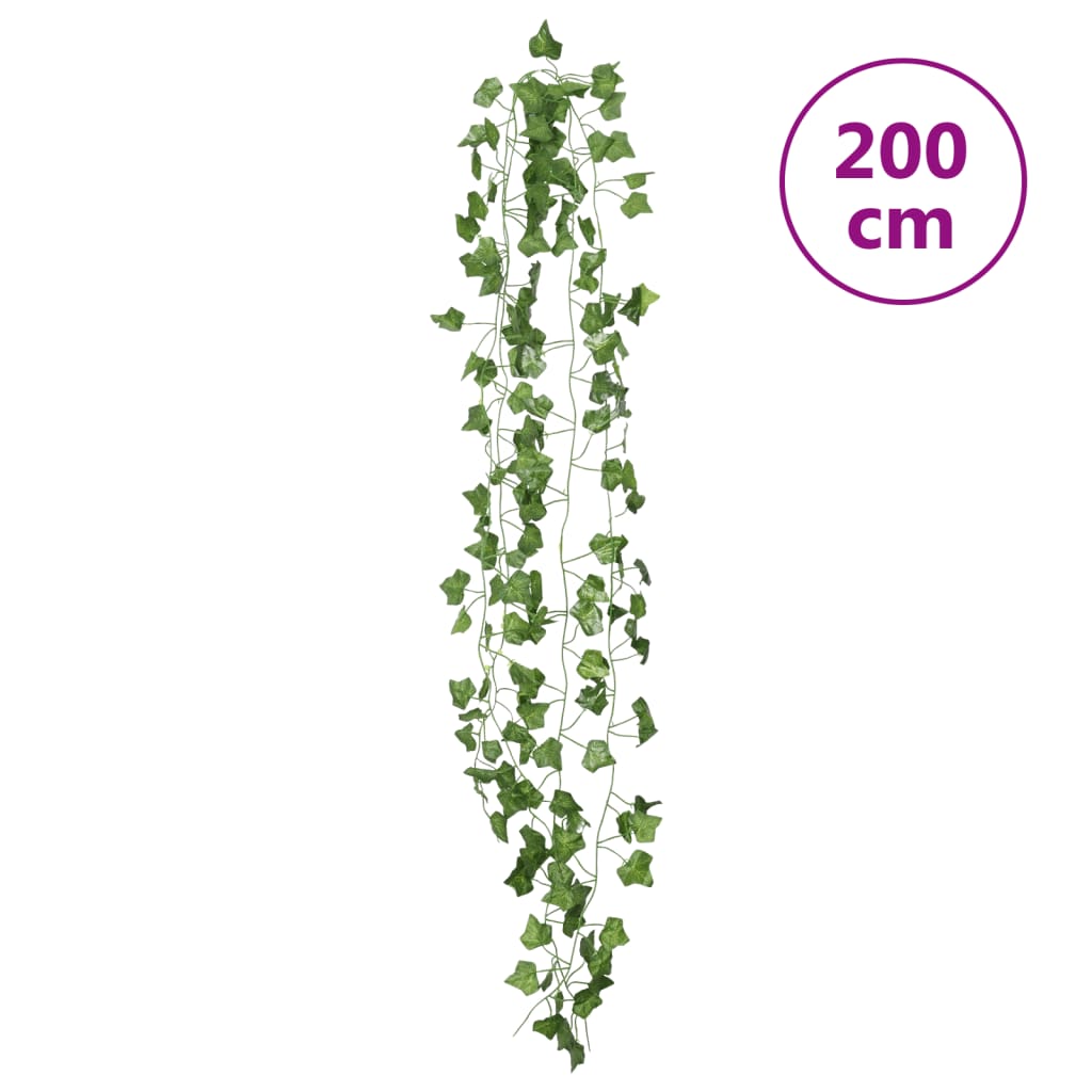 Ghirlande di Edera Artificiale per Natale 12 pz Verde 200 cm 359073