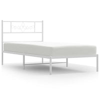 Giroletto con Testiera Metallo Bianco 107x203 cm 355312