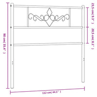 Testiera in Metallo Bianco 107 cm 355346