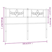 Testiera in Metallo Bianco 140 cm 355349