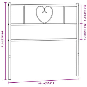 Testiera in Metallo Bianco 90 cm 355540