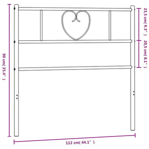 Testiera in Metallo Bianco 107 cm 355542