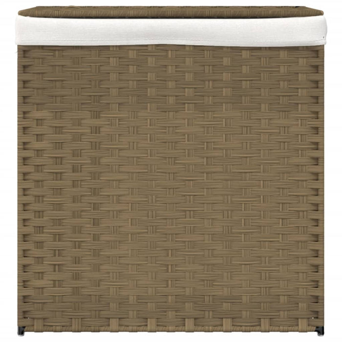 Cesto Portabiancheria con 2 Sezioni 53x35x57 cm Polyrattancod mxl 133375