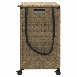 Cesto Portabiancheria con Ruote 66x35x60 cm Rattan 372044