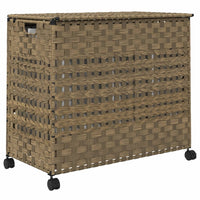 Cesto Portabiancheria con Ruote 66x35x60 cm Rattan 372044