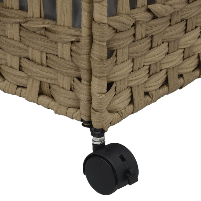 Cesto Portabiancheria con Ruote 66x35x60 cm Rattan 372044