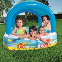 Bestway Piscina da Gioco con Tettoia Blu 140x140x114 cm 52192 3202424