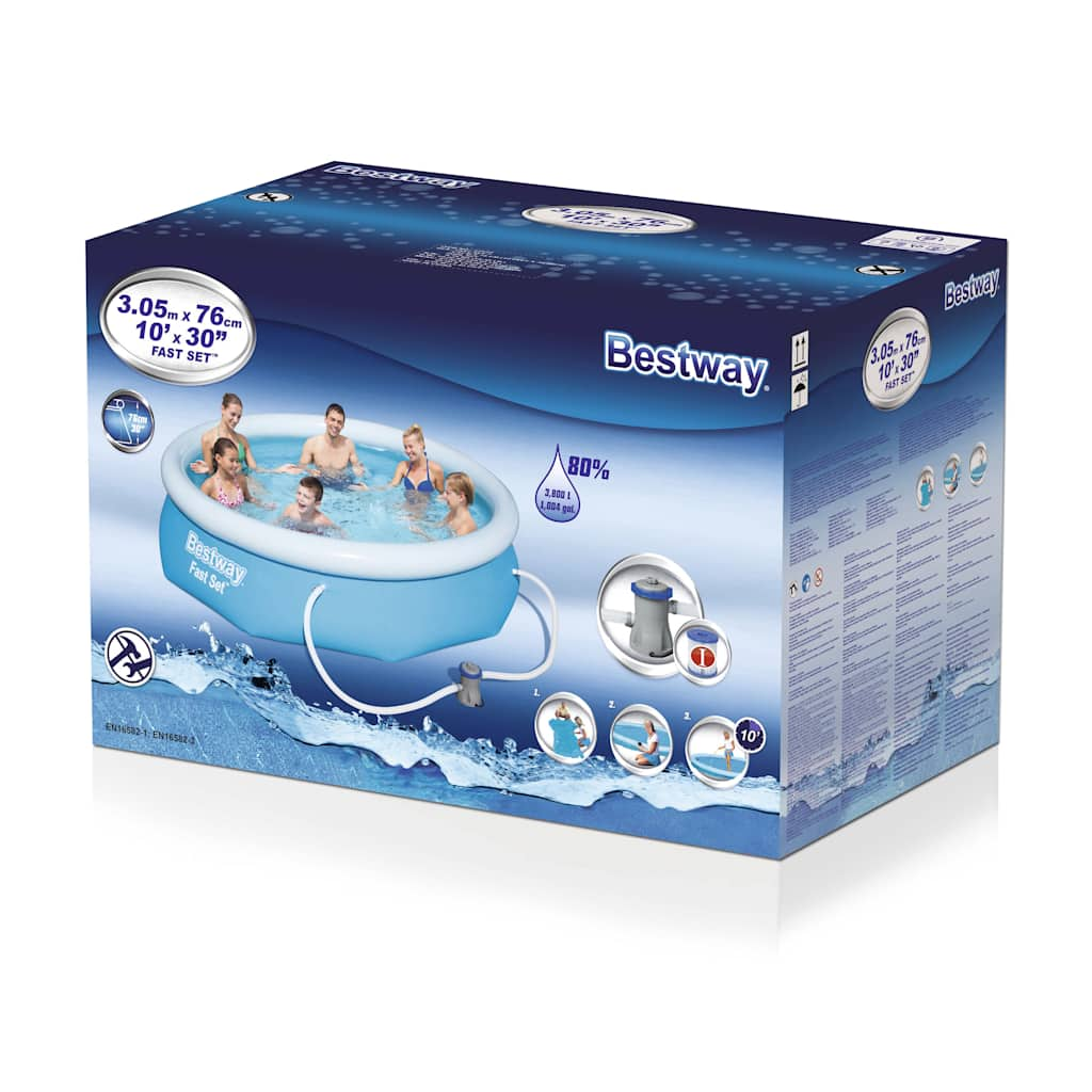 Bestway Set Piscina Fast Set 305x76 cm 57270 3202439