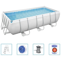 Bestway Set Piscina Power Steel Rettangolare 404x201x100 cmcod mxl 69860