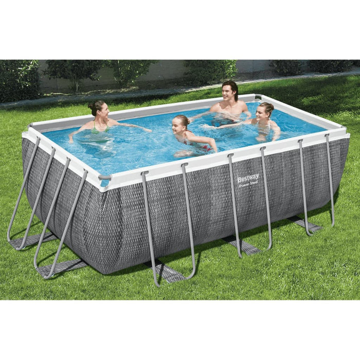 Bestway Set Piscina Rettangolare Power Steel 412x201x122 cm 3202536