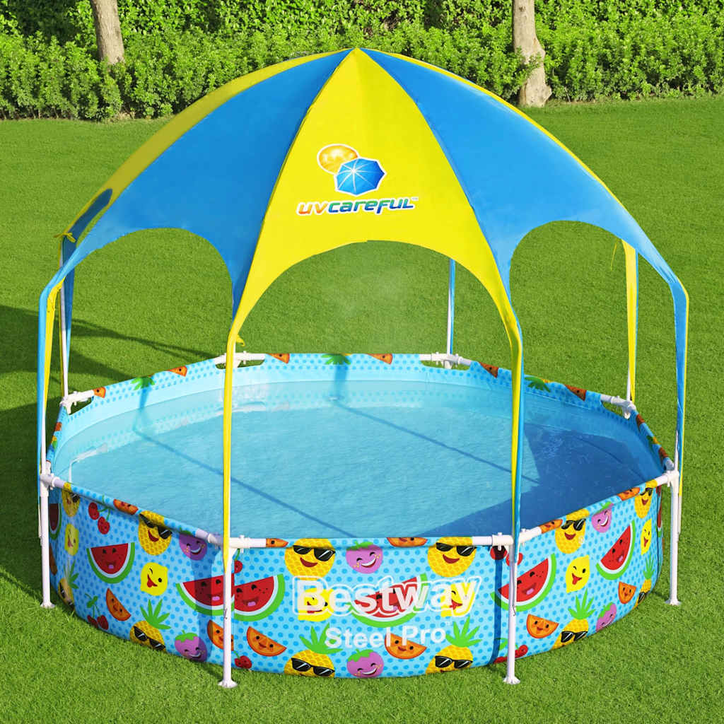 Bestway Piscina Fuori Terra per Bambini Steel Pro Anti UV 244x51 cm