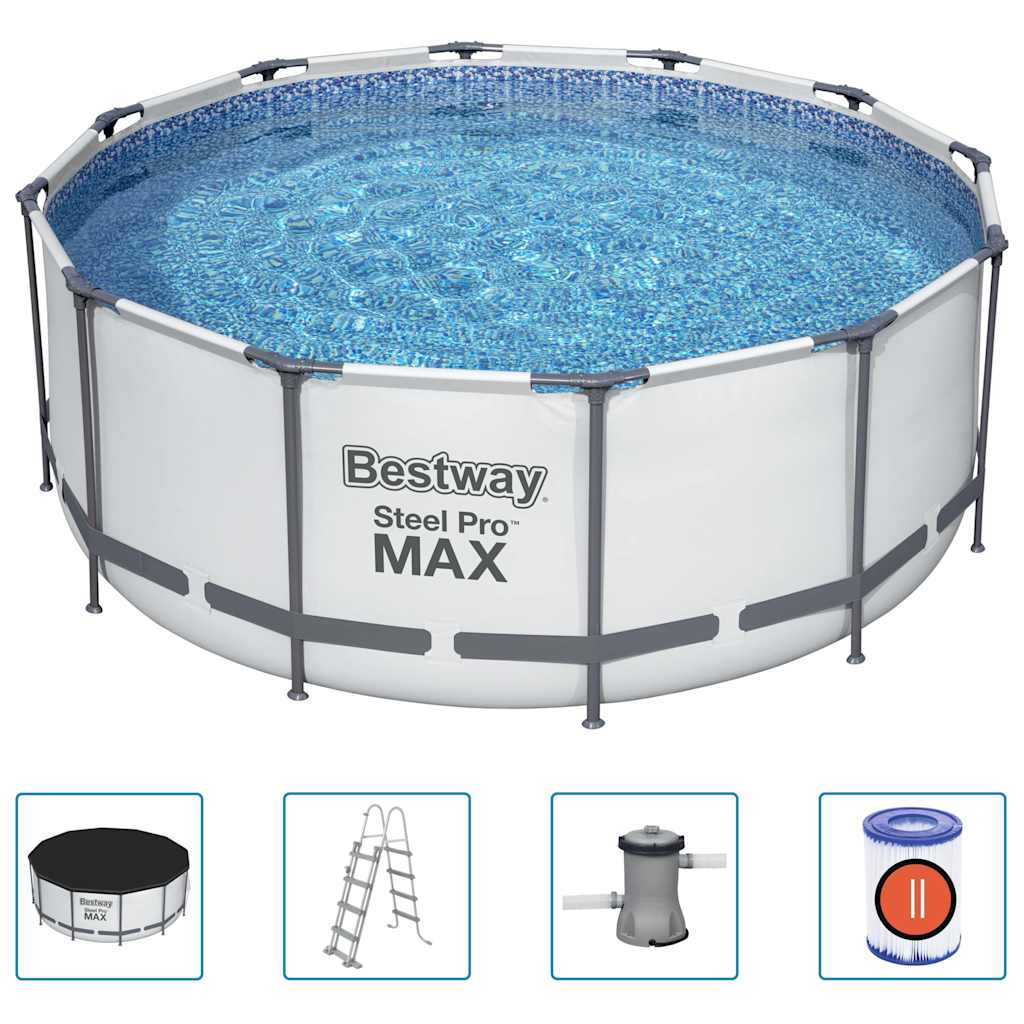 Bestway Set Piscina Rotonda Steel Pro MAX 366x122 cm 3202540