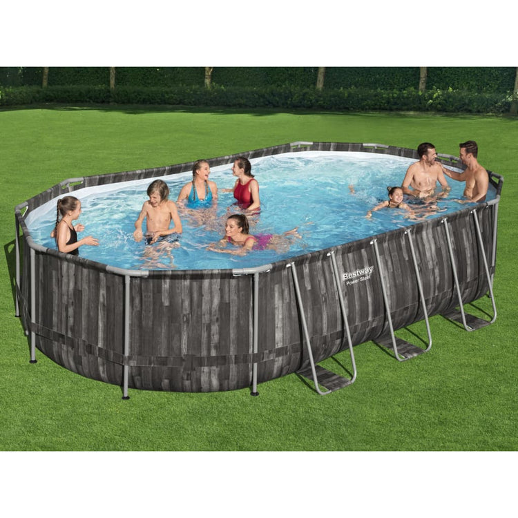 Bestway Set Piscina Ovale Power Steel 488x305x107 cmcod mxl 93901