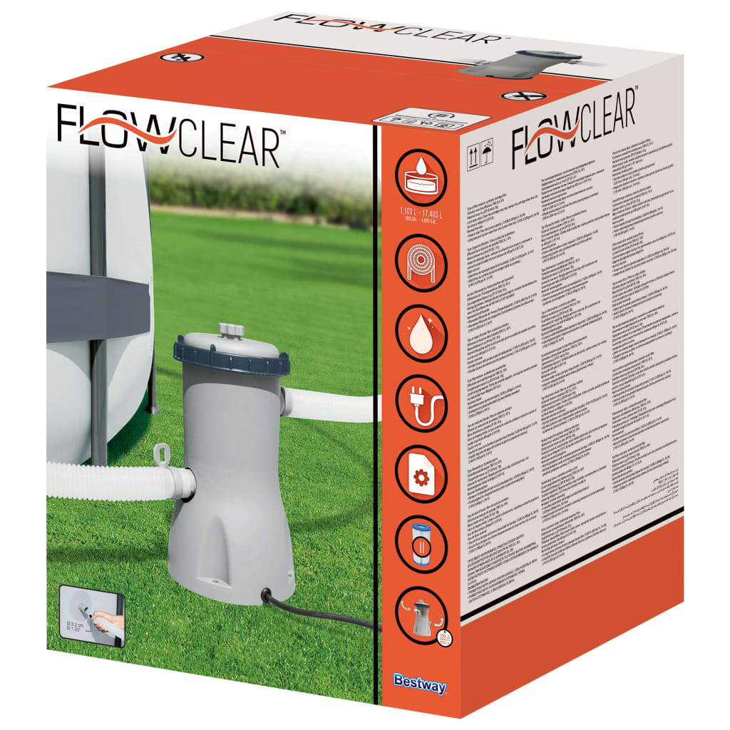 Bestway Pompa Filtro per Piscina Flowclear da 3028 L/h 3202579