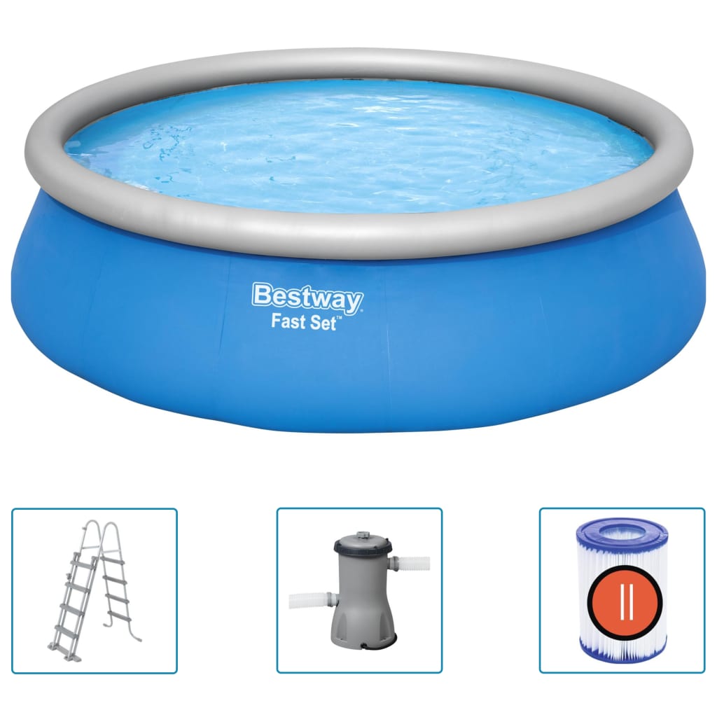 Bestway Set Piscina Gonfiabile Rotonda Fast Set 457x122 cmcod mxl 69880